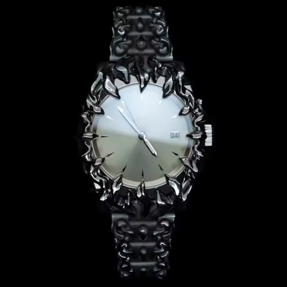 Unique Black and Silver Watch